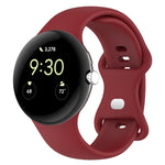Per cinturino in silicone a tinta unita con cinturino per orologio Google Pixel Watch, L