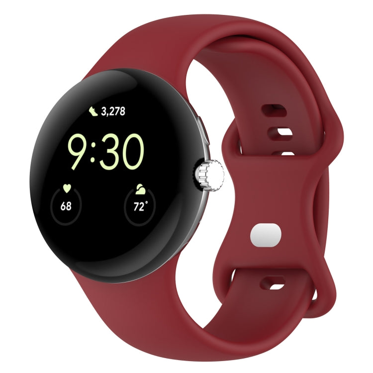 Per cinturino in silicone a tinta unita con cinturino per orologio Google Pixel Watch, L