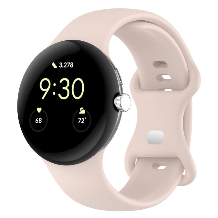 Per cinturino in silicone a tinta unita con cinturino per orologio Google Pixel Watch, L