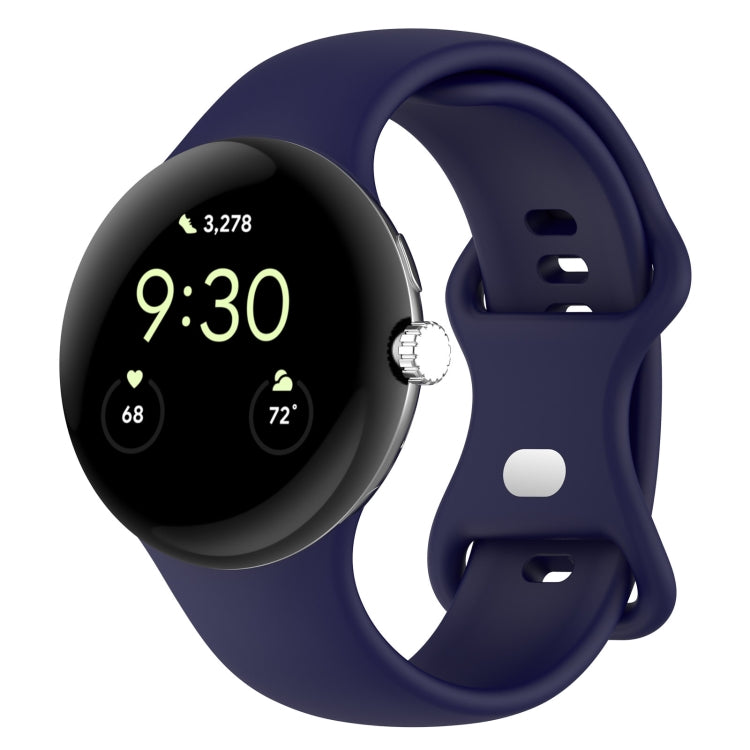 Per cinturino in silicone a tinta unita con cinturino per orologio Google Pixel Watch, L