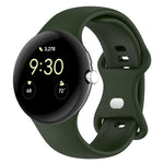 Per cinturino in silicone a tinta unita con cinturino per orologio Google Pixel Watch, L