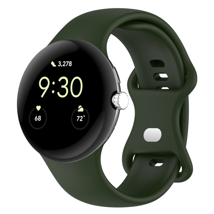 Per cinturino in silicone a tinta unita con cinturino per orologio Google Pixel Watch, L