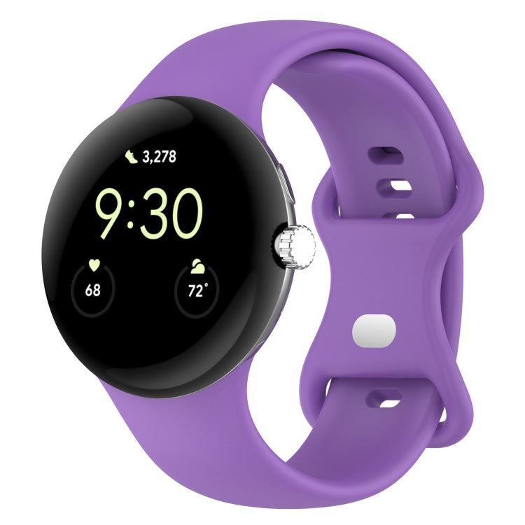 Per cinturino in silicone a tinta unita con cinturino per orologio Google Pixel Watch, L
