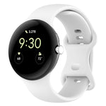 Per cinturino in silicone a tinta unita con cinturino per orologio Google Pixel Watch, S