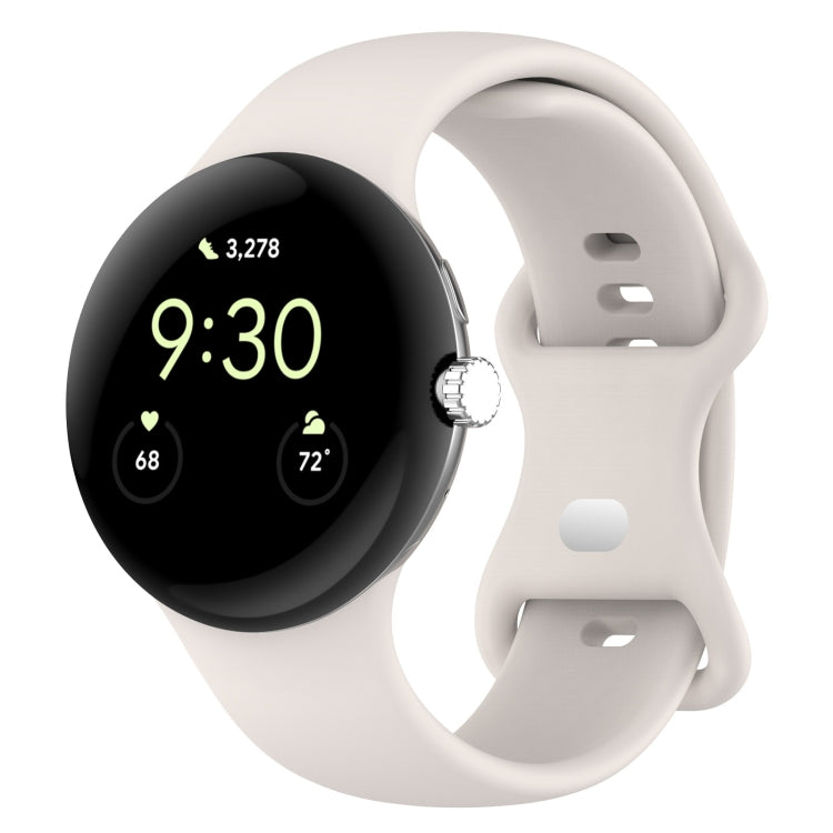 Per cinturino in silicone a tinta unita con cinturino per orologio Google Pixel Watch, S