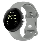 Per cinturino in silicone a tinta unita con cinturino per orologio Google Pixel Watch, S