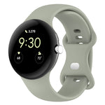 Per cinturino in silicone a tinta unita con cinturino per orologio Google Pixel Watch, S