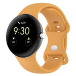 Per cinturino in silicone a tinta unita con cinturino per orologio Google Pixel Watch, S