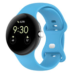 Per cinturino in silicone a tinta unita con cinturino per orologio Google Pixel Watch, S