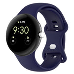 Per cinturino in silicone a tinta unita con cinturino per orologio Google Pixel Watch, S