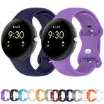 Per cinturino in silicone a tinta unita con cinturino per orologio Google Pixel Watch, S