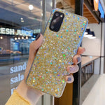 Custodia per telefono in TPU epossidico con paillettes glitterate, For Samsung Galaxy A10s / A107, For Samsung Galaxy A20s / A207, For Samsung Galaxy A70s