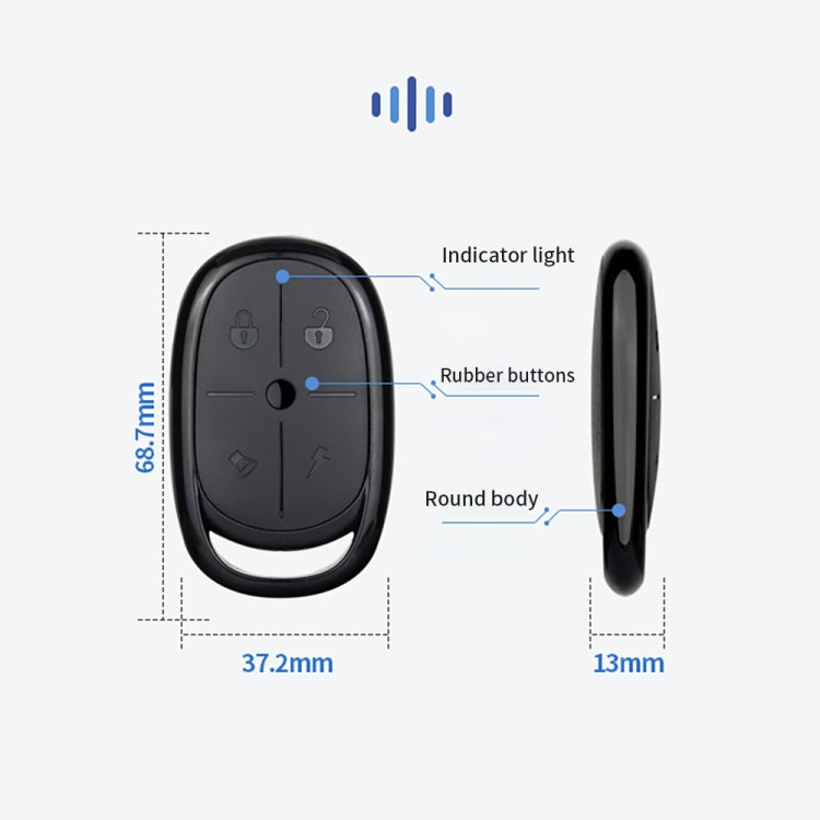 Telecomando wireless RF 433MHz 4 pulsanti per allarme