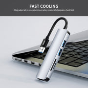 ENKAY Hat-Prince 5 in 1 Docking Station Adattatore HUB Lettore di schede SD/TF, USB 3.0, Type-C