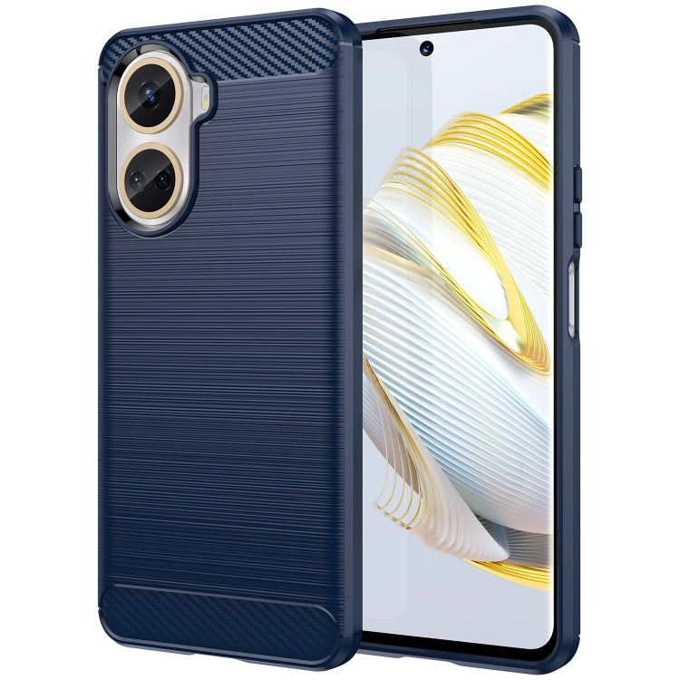 Per Huawei Nova 10 SE 4G Custodia per telefono TPU in fibra di carbonio con trama spazzolata, For Huawei Nova 10 SE 4G