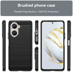 Per Huawei Nova 10 SE 4G Custodia per telefono TPU in fibra di carbonio con trama spazzolata, For Huawei Nova 10 SE 4G