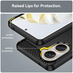 Per Huawei Nova 10 SE 4G Custodia per telefono TPU in fibra di carbonio con trama spazzolata, For Huawei Nova 10 SE 4G
