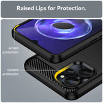 Per Realme 10 5G Custodia per telefono TPU in fibra di carbonio con trama spazzolata, For Realme 10 5G