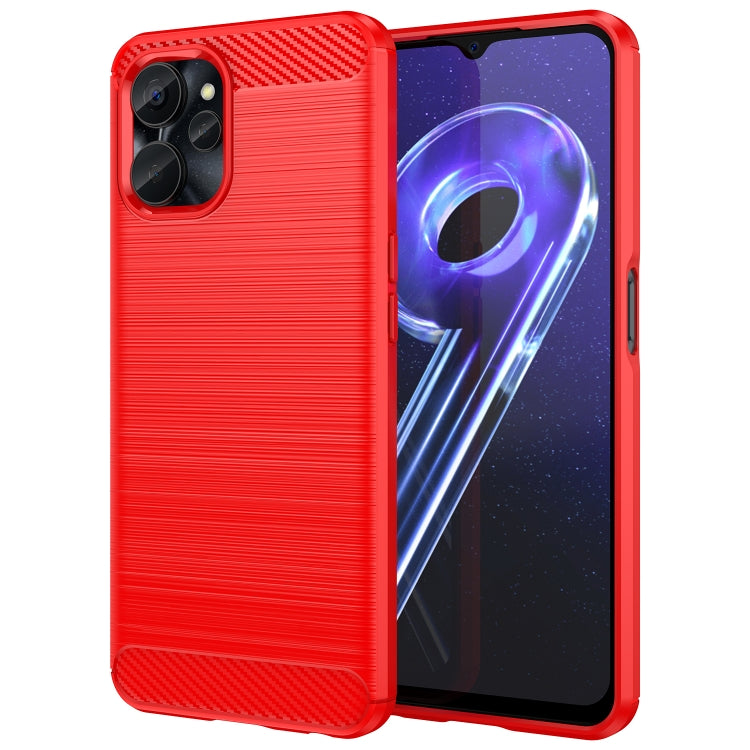 Per Realme 10 5G Custodia per telefono TPU in fibra di carbonio con trama spazzolata, For Realme 10 5G