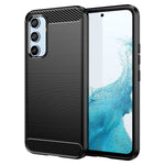 Per Samsung Galaxy A54 5G Custodia per telefono TPU in fibra di carbonio con trama spazzolata