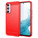 Per Samsung Galaxy A54 5G Custodia per telefono TPU in fibra di carbonio con trama spazzolata