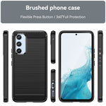 Per Samsung Galaxy A54 5G Custodia per telefono TPU in fibra di carbonio con trama spazzolata