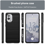 Per Nokia X30 5G Custodia per telefono TPU in fibra di carbonio con trama spazzolata, For Nokia X30 5G