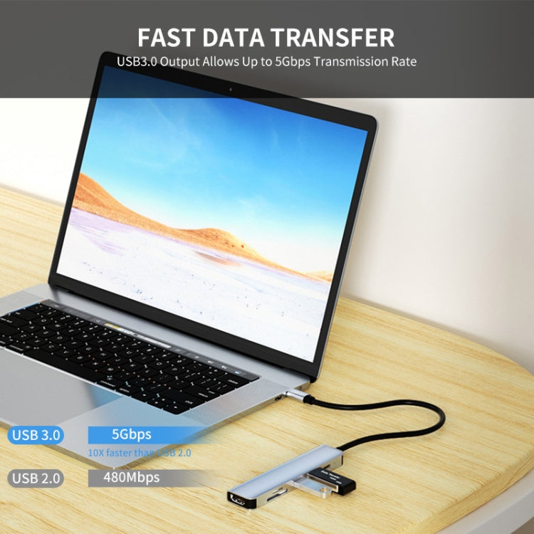 ENKAY Hub USB-C 6 in 1 con HDMI 4K e lettore SD/TF