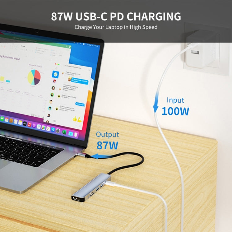 ENKAY Hub USB-C 6 in 1 con HDMI 4K e lettore SD/TF