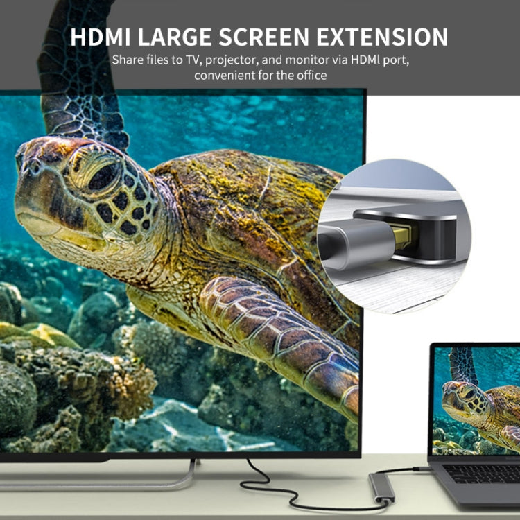 ENKAY Hat-Prince 5 in 1 Type-C Hub 4K Convertitore HDMI Docking Station Adattatore USB 3.0, USB3.0+HDMI