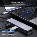 ENKAY Hat-Prince 5 in 1 Type-C Hub 4K Convertitore HDMI Docking Station Adattatore USB 3.0, USB3.0+HDMI