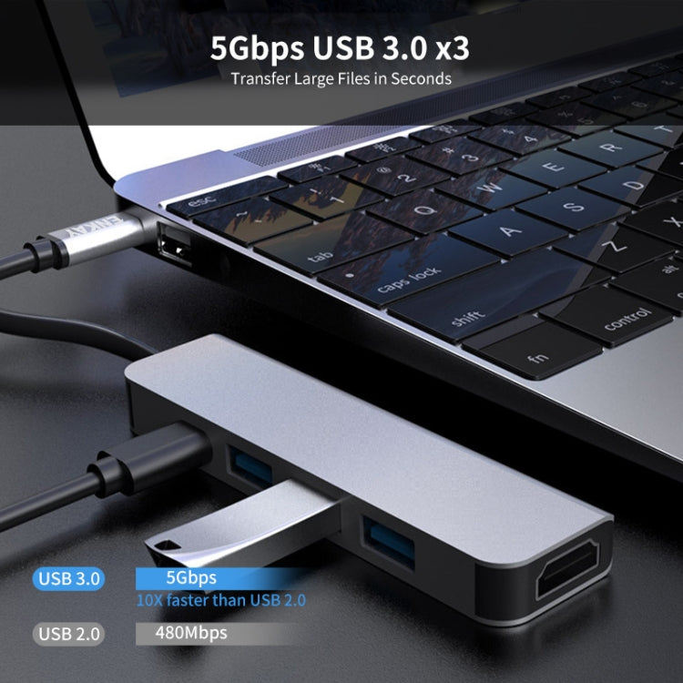 ENKAY Hat-Prince 5 in 1 Type-C Hub 4K Convertitore HDMI Docking Station Adattatore USB 3.0, USB3.0+HDMI