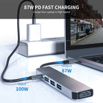 ENKAY Hat-Prince 5 in 1 Type-C Hub 4K Convertitore HDMI Docking Station Adattatore USB 3.0, USB3.0+HDMI