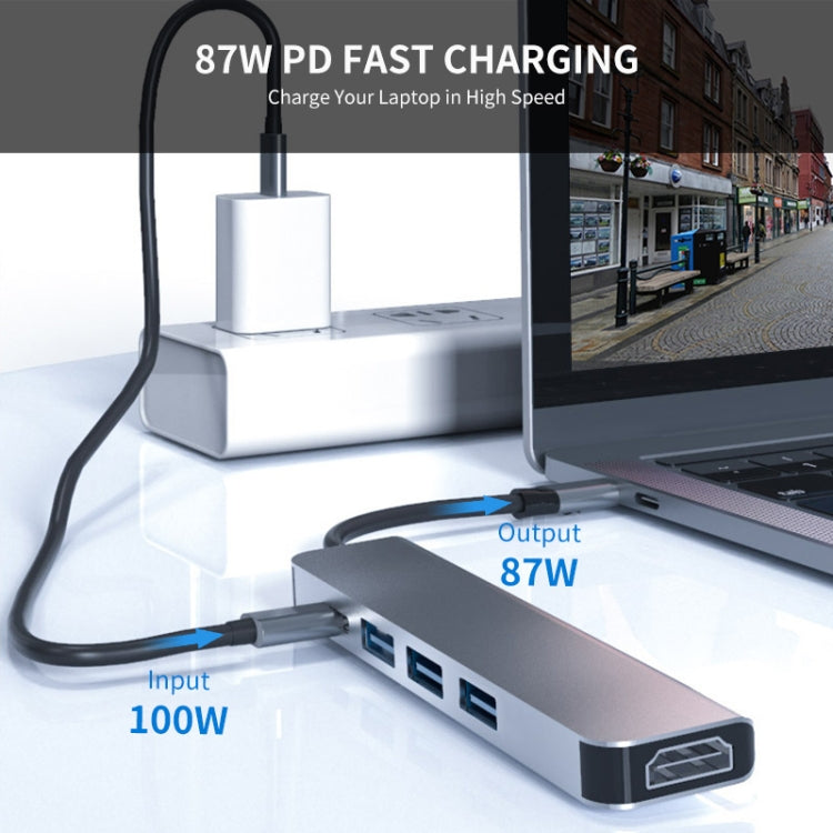 ENKAY Hat-Prince 5 in 1 Type-C Hub 4K Convertitore HDMI Docking Station Adattatore USB 3.0, USB3.0+HDMI