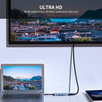 ENKAY Hat-Prince 5 in 1 Type-C Hub 4K Convertitore HDMI Docking Station Adattatore jack audio da 3,5 mm, 3.5mm+HDMI