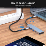 ENKAY Hat-Prince 5 in 1 Type-C Hub 4K Convertitore HDMI Docking Station Adattatore jack audio da 3,5 mm, 3.5mm+HDMI