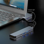 ENKAY Hat-Prince 5 in 1 Type-C Hub 4K Convertitore HDMI Docking Station Adattatore jack audio da 3,5 mm, 3.5mm+HDMI