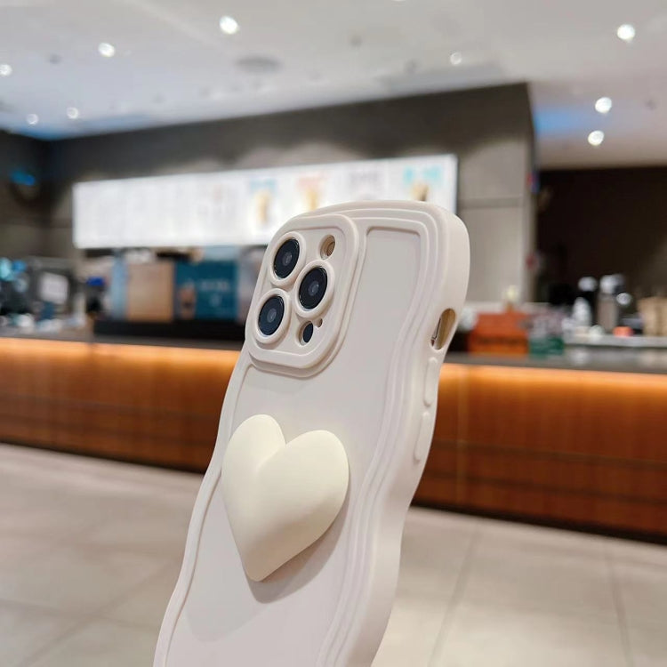Custodia per telefono in silicone 3D Heart Skin-Feel con cinturino, For iPhone 13, For iPhone 13 mini, For iPhone 12 Pro Max, For iPhone 12 Pro, For iPhone 12, For iPhone 12 mini