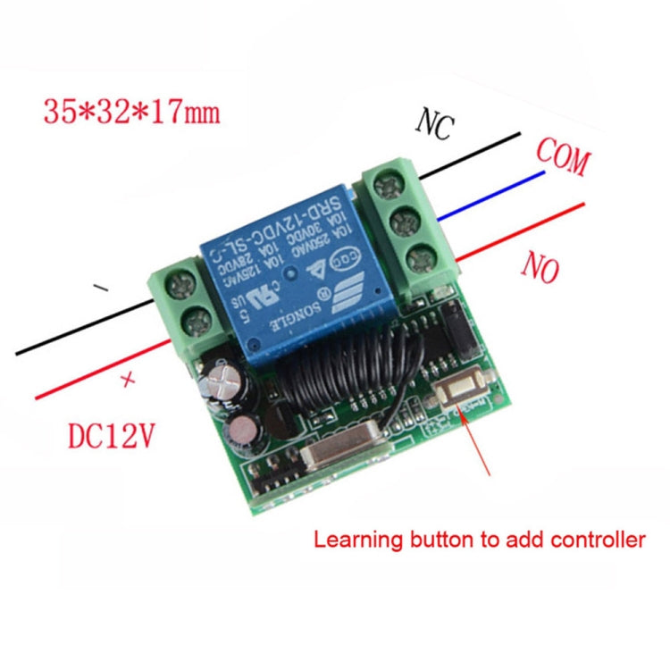 Ricevitore relè wireless RF 12V 10A 1 canale