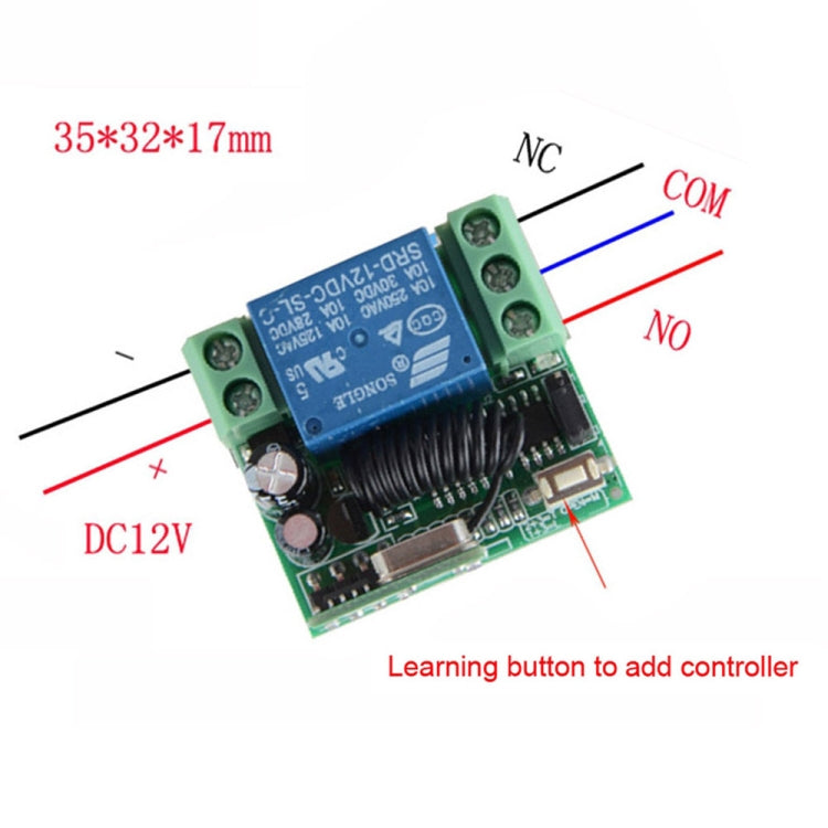 Ricevitore relè 1CH con interruttore di telecomando wireless RF 12V 10A