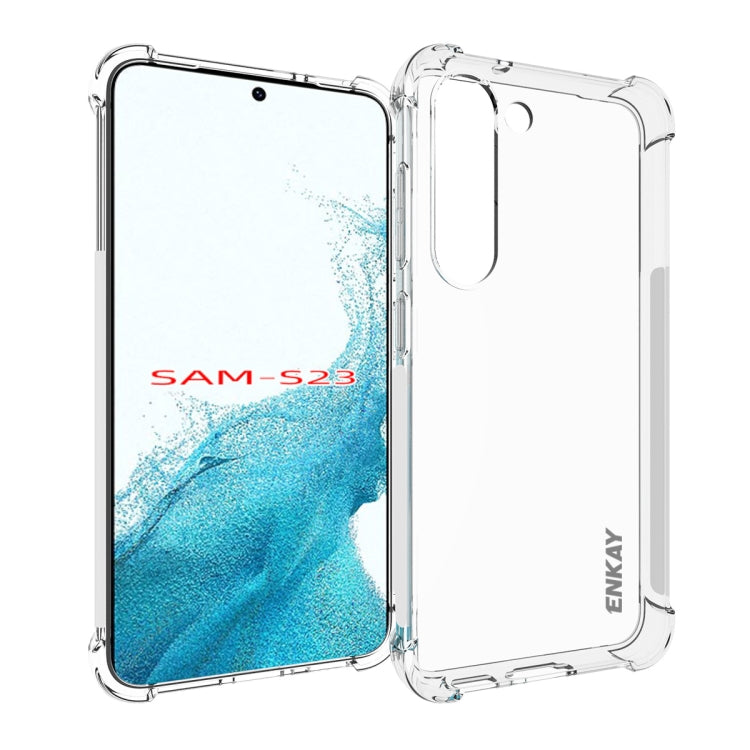 Custodia per telefono antiurto in TPU trasparente ENKAY Hat-Prince, For Samsung Galaxy S23 5G, For Samsung Galaxy S23+ 5G, For Samsung Galaxy S23 Ultra 5G