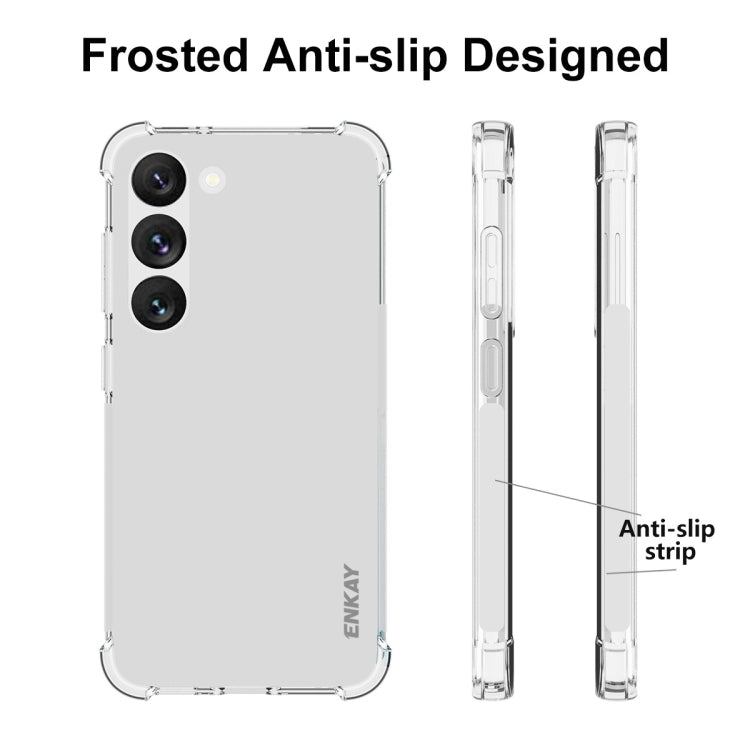 Custodia per telefono antiurto in TPU trasparente ENKAY Hat-Prince, For Samsung Galaxy S23 5G, For Samsung Galaxy S23+ 5G, For Samsung Galaxy S23 Ultra 5G