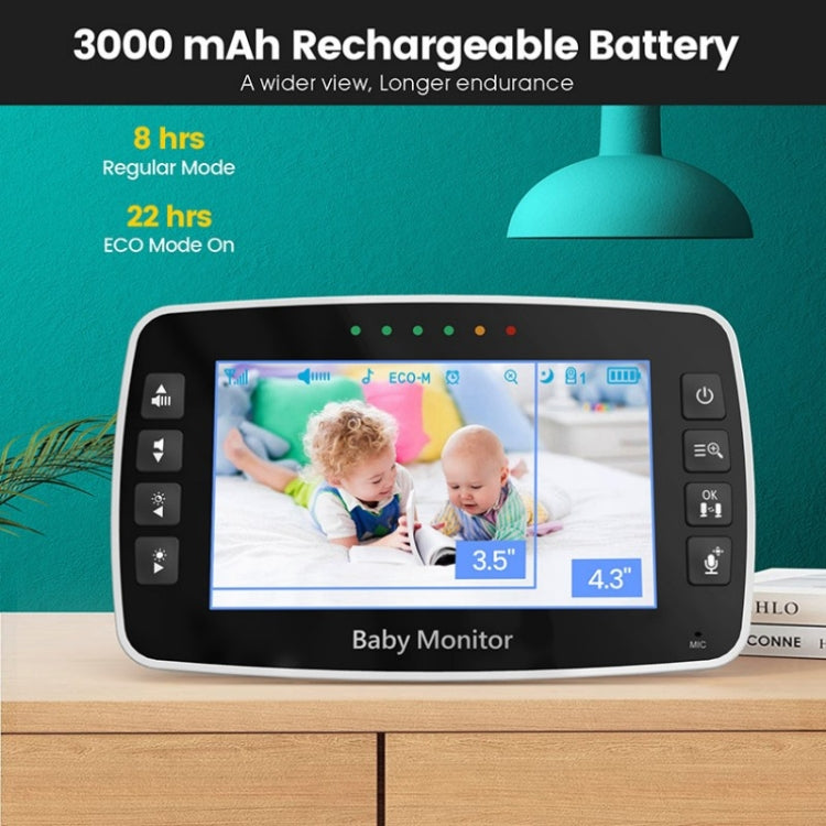 Videocamera per baby monitor con display 4,3" e visione notturna