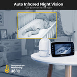 Videocamera per baby monitor con display 4,3" e visione notturna
