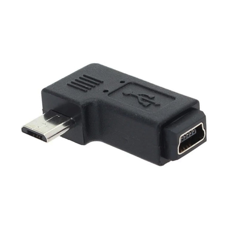 Adattatore da Mini USB femmina a Micro USB maschio da 90 gradi