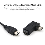 Adattatore da Mini USB femmina a Micro USB maschio da 90 gradi