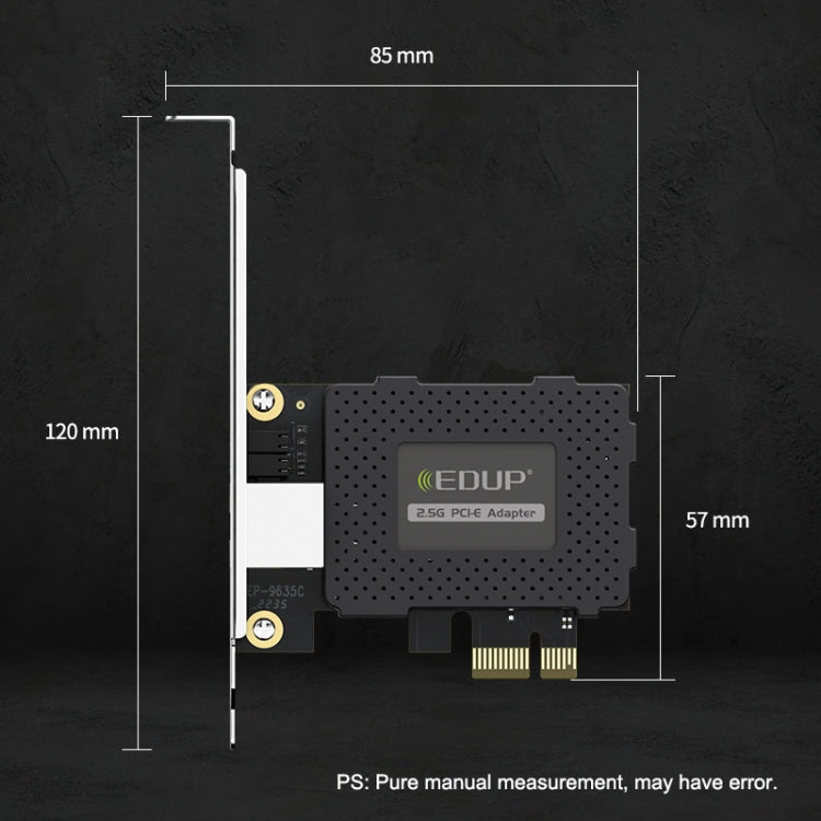 EDUP EP-9635C Scheda di rete cablata per giochi Gigabit da 2,5 Gbps Adattatore di rete Ethernet adattivo per espansione porta Internet ad alta velocità da 2500 M