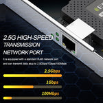 EDUP EP-9635C Scheda di rete cablata per giochi Gigabit da 2,5 Gbps Adattatore di rete Ethernet adattivo per espansione porta Internet ad alta velocità da 2500 M