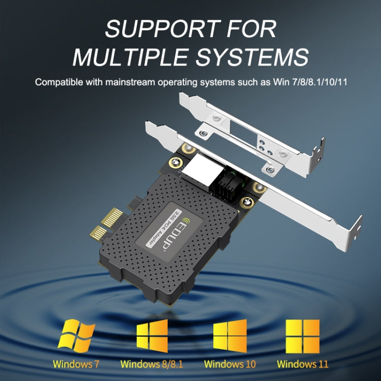 EDUP EP-9635C Scheda di rete cablata per giochi Gigabit da 2,5 Gbps Adattatore di rete Ethernet adattivo per espansione porta Internet ad alta velocità da 2500 M