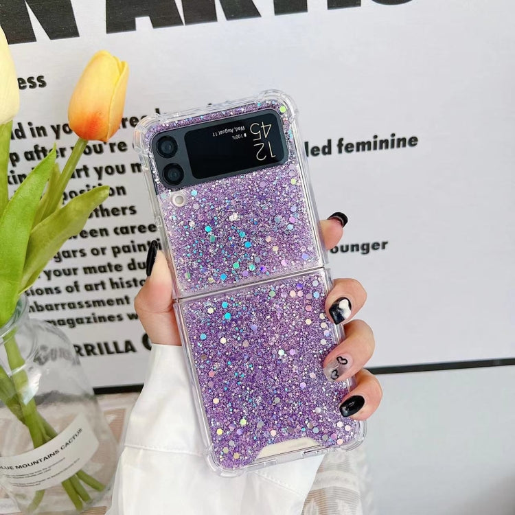 Custodia per telefono in TPU epossidico con paillettes glitterate, For Samsung  Galaxy Z Flip3, For Samsung Galaxy Z Flip4